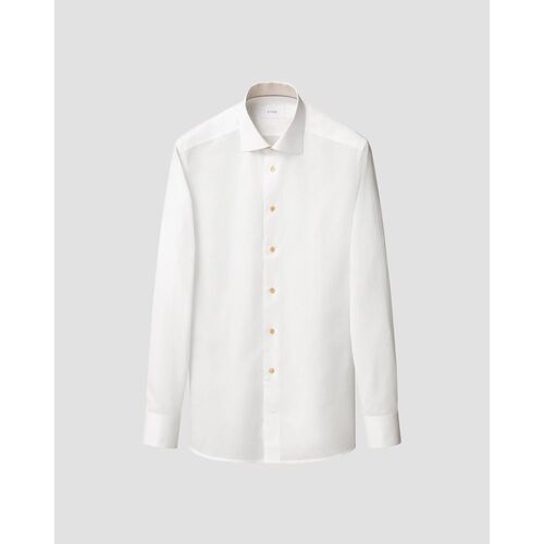 Eton Slim Fit - White Semi Solid Effect Shirt